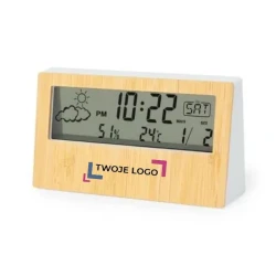 Stacja pogodowa z logo firmy