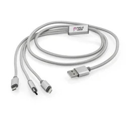 Kabel USB 3 w 1 TALA z nadrukiem na zamówienie