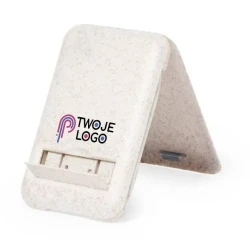 Kabel do ładowania i synchronizacji ze słomy pszenicznej, 3 adaptery w komplecie, stojak na telefon do nałożenia logo