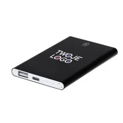 Power bank 4000 mAh z aluminium z recyklingu do drukowania logo