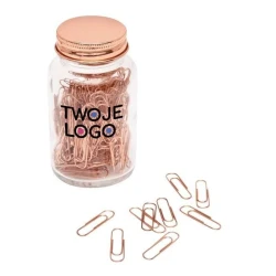 Spinacze COPPER CLIPS w słoiku do drukowania logo