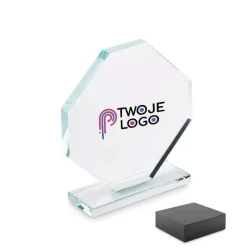 Kryształowa nagroda RUMBO z nadrukiem logo