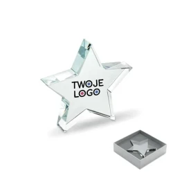 Szklana statuetka gwiazda STARWARD z nadrukiem logo