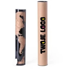 Mapa świata, zdrapka z naniesieniem logo