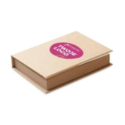 Zestaw karteczek z recyklingu MEUI z nadrukiem logo