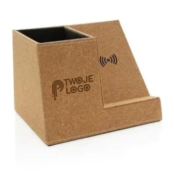 Ładowarka bezprzewodowa 5W, organizer na biurko z logo