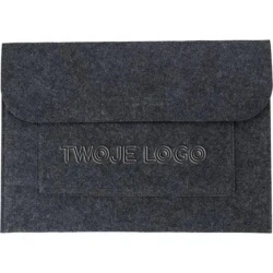 Etui na laptopa z filcu RPET, teczka na dokumenty do drukowania logo