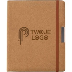 Korkowa teczka konferencyjna z notatnikiem z logo