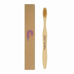 Bambusowa szczoteczka do zębów ECO CLEAN z nadrukiem logo