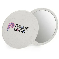 Lusterko kieszonkowe ze słomy pszenicznej z logo firmy