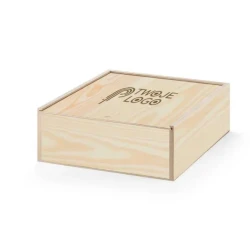 BOXIE WOOD L. Drewniane pudełko L do nałożenia logo