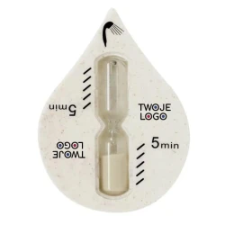 Minutnik pod prysznic ze słomy pszenicznej z logo