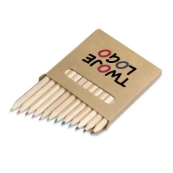 Zestaw 12 kredek 9 cm z naniesieniem logo