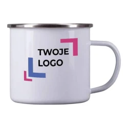 Kubek emaliowany Oldie 500 ml z logo firmy