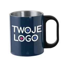Kubek 300 ml ze stali nierdzewnej z recyklingu z logo