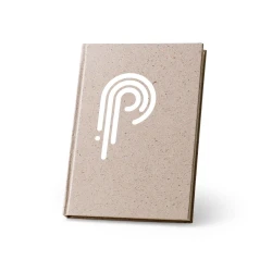 TEAPAD RIGID. Notatnik A5 z twardą okładką wykonany z odpadów liści herbaty (65%) z naniesieniem logo