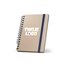 PROUST. Notatnik A5 z ringami, twarda okładka, wykonany z papieru z trzciny cukrowej (80% trzciny cukrowej) z gładkich kartek z naniesieniem logo