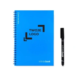 INFINITEBOOK PLAIN A5. Infinitebook z elastyczną okładką i 15 zwykłymi stronami do tablicy z naniesieniem logo
