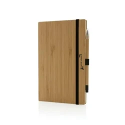 Bambusowy notatnik z ołówkiem Infinity z naniesieniem logo