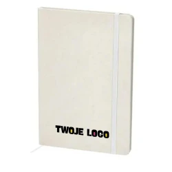 Notatnik ok. A5 ze zrecyklingowanych kartoników po mleku z logo