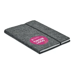 Notes A5 z filcu RPET FELTBOOK do drukowania logo
