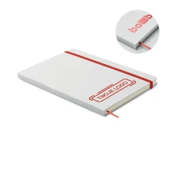 Kolorowy notatnik A5 ROUTE WHITE z logo