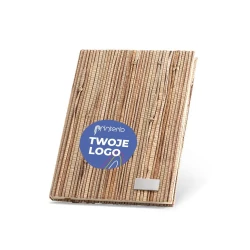 NERUDA. Notes A5 w twardej oprawie wykonanej z naturalnych włókien słomy z nadrukiem logo
