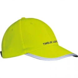 Czapka z daszkiem dla dzieci odblaskowa 6 paneli do naniesienia logo