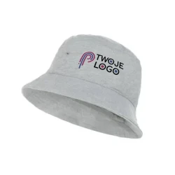 Kapelusz AWARE™, niebarwione płótno z recyklingu z logo firmy