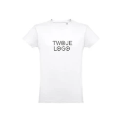 THC LUANDA WH. T-shirt męski z bawełny rurkowej. Kolor biały z logo