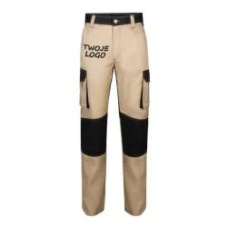 VL NJORD. Dwukolorowe spodnie diagonalne z wieloma kieszeniami (200 g/m²), z bawełny (35%) i poliestru (65%) do nałożenia logo