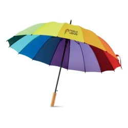 Tęczowy parasol 27 cali BOWBRELLA z logo firmy