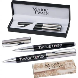 Zestaw piśmienny długopis i pióro kulkowe Mark Twain do nałożenia logo
