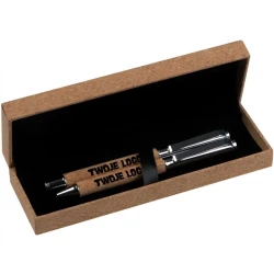 Zestaw piśmienny długopis i pióro kulkowe z logo