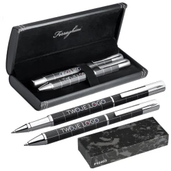 Zestaw piśmienny długopis i pióro kulkowe Ferraghini z logo firmy