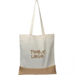 Torba bawełniana z jutowym dnem 140 g/m2 z naniesieniem logo