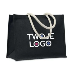 Torba jutowa, bawełn. uchwyt AURA do drukowania logo