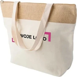 Torba termoizolacyjna z bawełny i juty do naniesienia logo