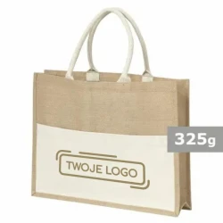 Torba z juty z nadrukiem logo