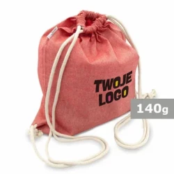 Worek ze sznurkiem z bawełny z recyklingu i poliestru z recyklingu B'RIGHT | Jose z nadrukiem na zamówienie
