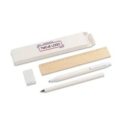 Zestaw szkolno-biurowy Latte do naniesienia logo